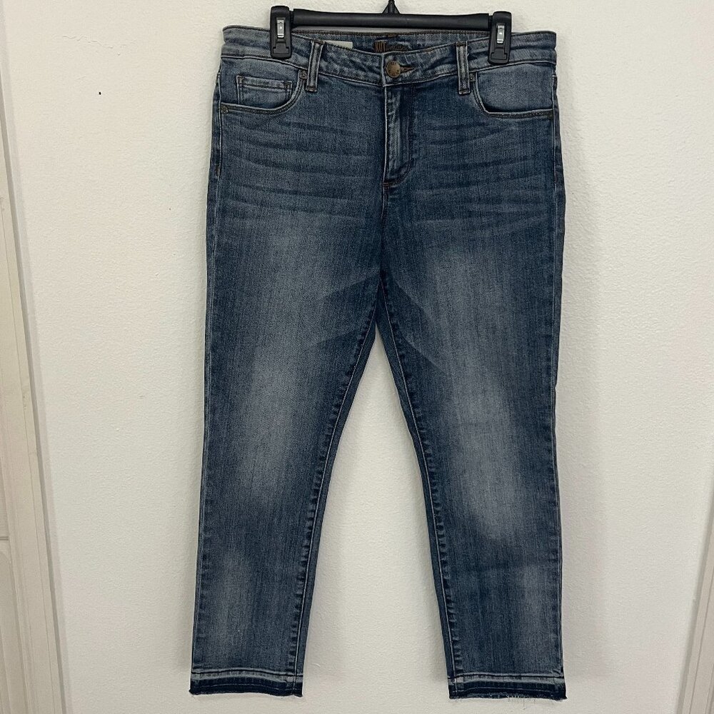 Kut From The Kloth | Reese Ankle Straight Denim, No Holes, Raw Hem, size 10